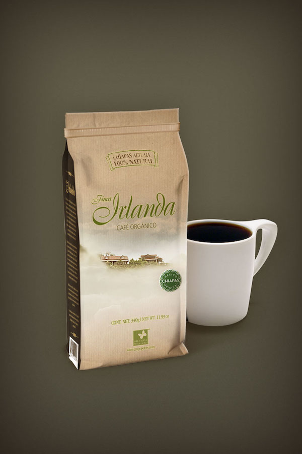 Empaque Café orgánico Chiapaneco Finca Irlanda